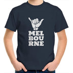 Kids T-shirt "Melbourne Shaka" Rock On Funny Hand Sign