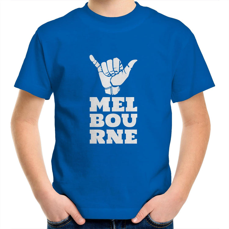 Kids T-shirt "Melbourne Shaka" Rock On Hand Sign-Keep Melbourne Marvellous Official Store