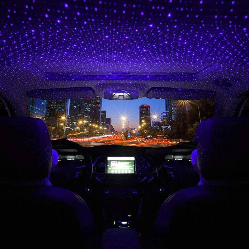 Car Ceiling Lights Projector Galaxy Starry Night LED USB Lighting