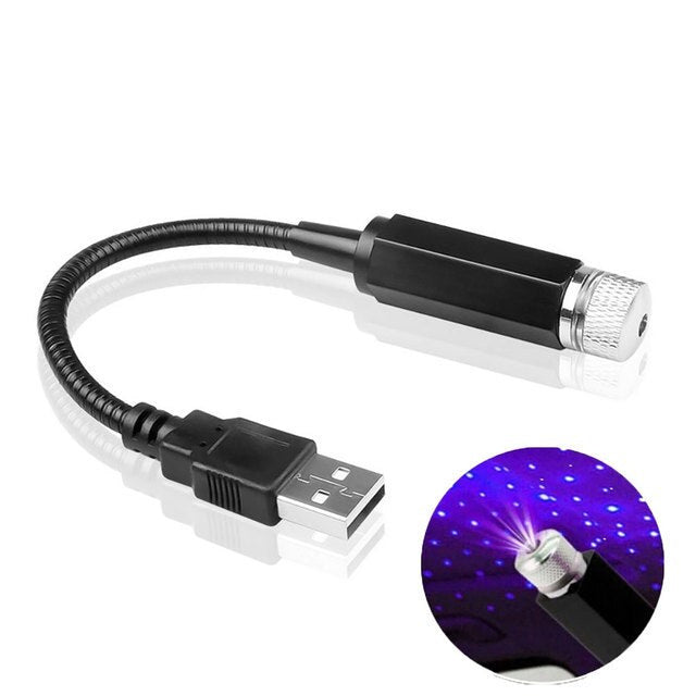 Car Ceiling Lights Projector Galaxy Starry Night LED USB Lighting