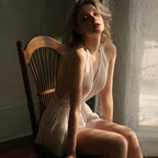 Nightgown Hanging Neck Backless Women's Lace Sleeping Nightdress