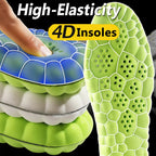 Shoe Insoles 4D Shock Absorbing Inserts for Sports of Everyday Shoes