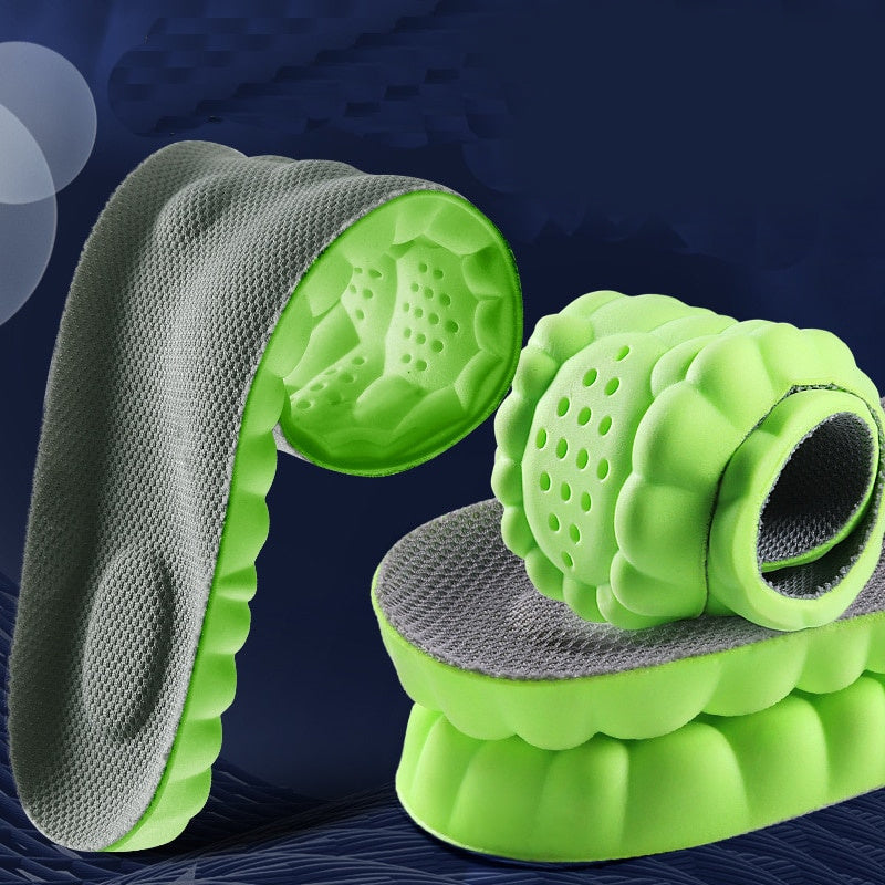 Shoe Insoles 4D Shock Absorbing Inserts for Sports of Everyday Shoes