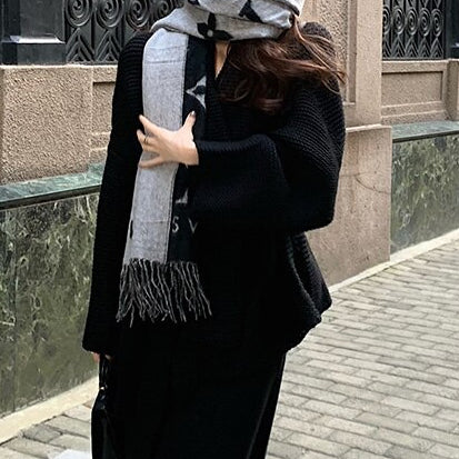 Knitted Wrap Around Cardigan Jacket Women's