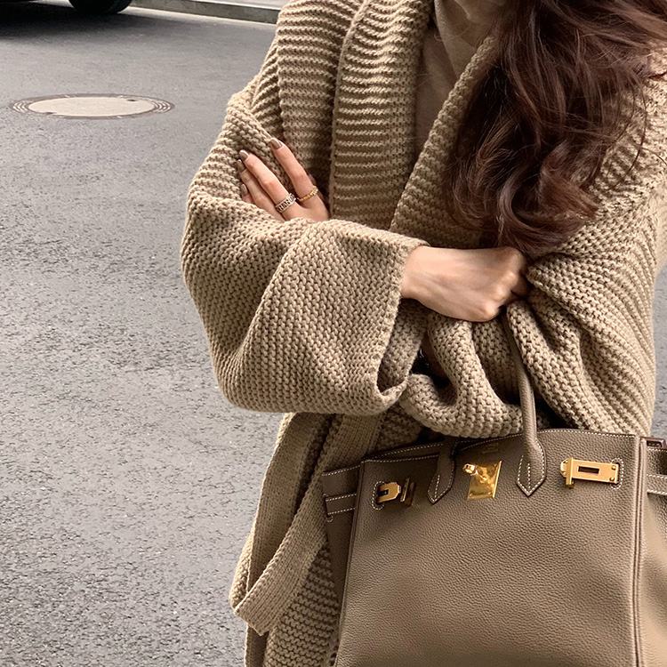 Knitted Wrap Around Cardigan Jacket Women's