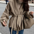 Knitted Wrap Around Cardigan Jacket Women's