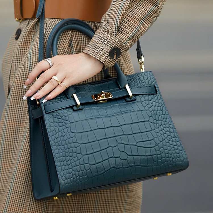 Hollywood Handbag Classic Riviera Genuine Leather Corporate Work Tote