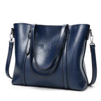 Leather Tote Busy Mum Bucket Bag Large Capacity