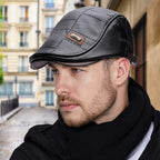 Leather Peaked Golf Cap Retro Gatsby London Taxi Cabbie Duckbill Vintage Hat