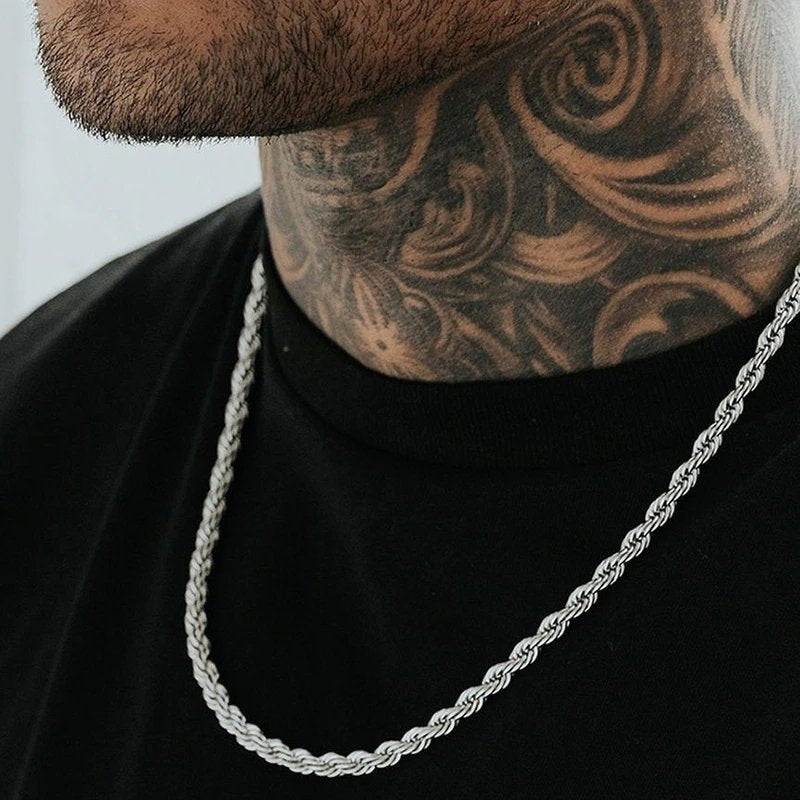 Chain Necklace Classic Stainless Steel Gold Silver 2mm to 5mm