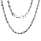Chain Necklace Classic Stainless Steel Gold Silver 2mm to 5mm