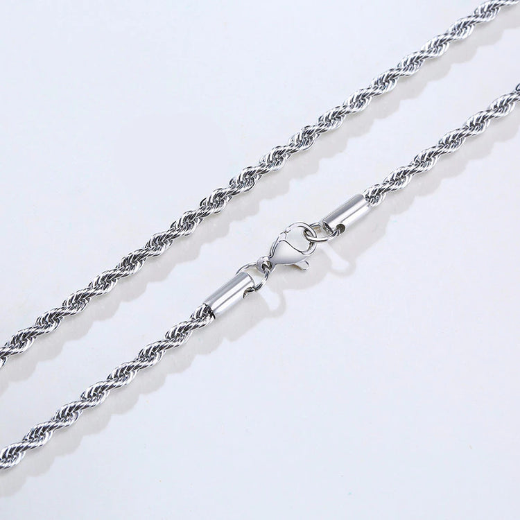 Long Chain Necklace Stainless Steel Gold or Silver Colour 2 to 5mm