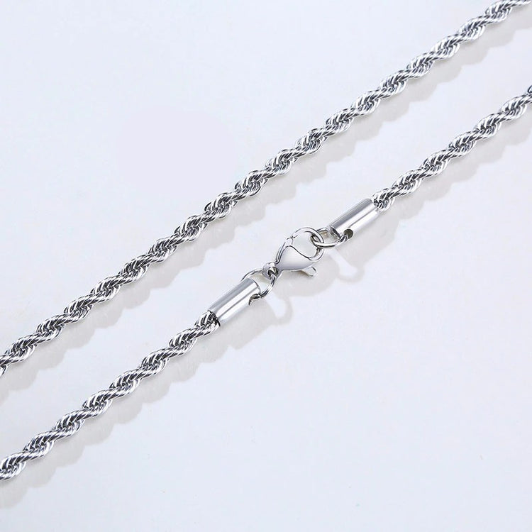 Long Chain Necklace Stainless Steel Gold or Silver Colour 2 to 5mm