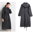 Rain Coat Long Stylish Windbreaker With Detachable Hood Women's