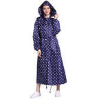 Rain Coat Long Stylish Windbreaker With Detachable Hood Women's