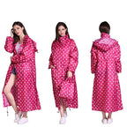 Rain Coat Long Stylish Windbreaker With Detachable Hood Women's