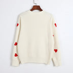 Love Heart Sweater Relaxed Fit Pullover Jumper Women's