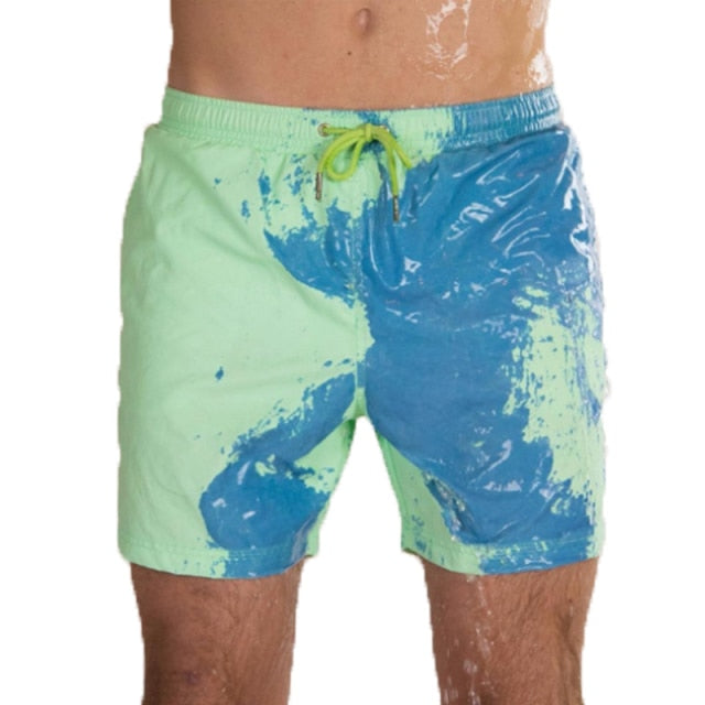 Magic Color Changing Beach Shorts - Swimming Bathers Surf Boardshorts-Keep Melbourne Marvellous Official Store