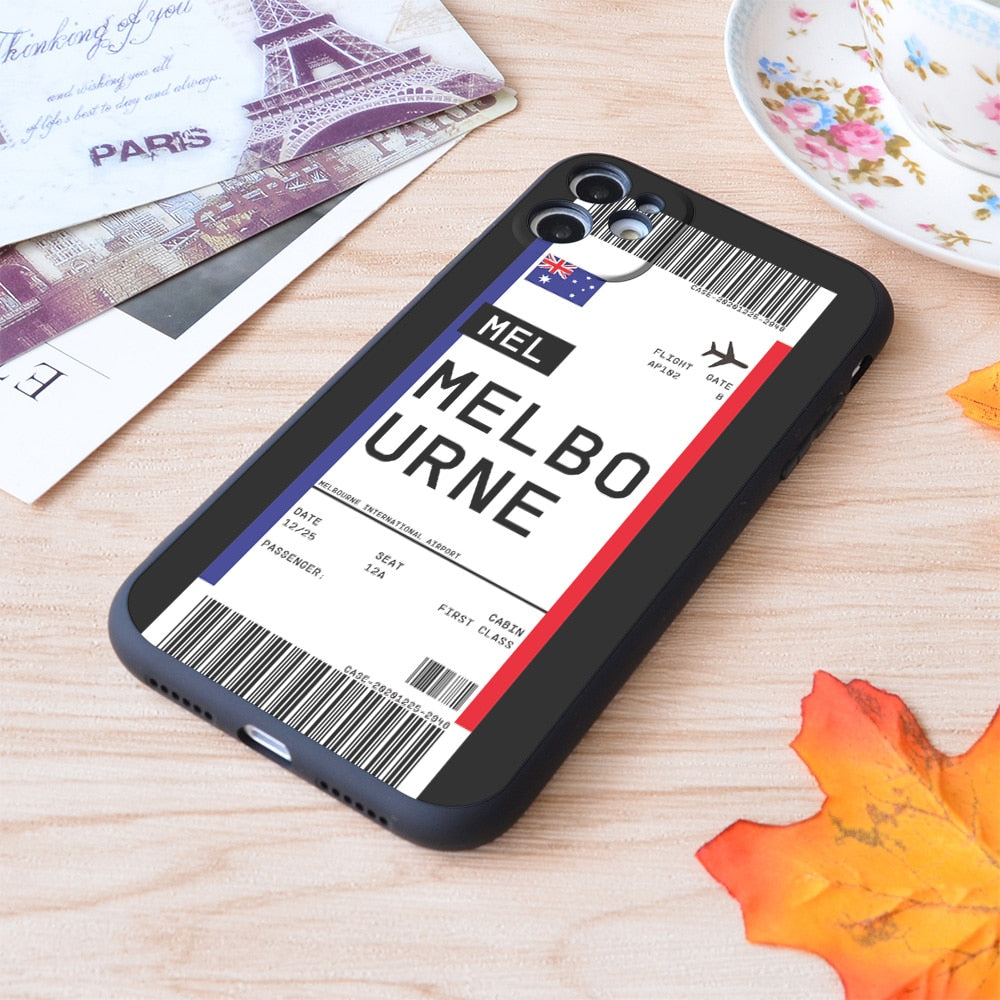 Melbourne First Class Boarding Pass Phone Case