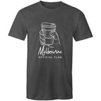 Melbourne Flag Coffee Takeaway Cup Oversize Funny T-shirt