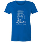 "Melbourne Flag" Funny T-shirt Takeaway Coffee Cup Women's Tee