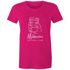 "Melbourne Flag" Funny T-shirt Takeaway Coffee Cup Women's Tee