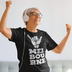 "Melbourne Shaka" Rock On Funny Hand Sign Women's T-shirt