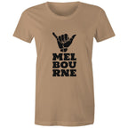 "Melbourne Shaka" Rock On Funny Hand Sign Women's T-shirt
