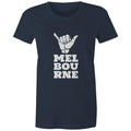 "Melbourne Shaka" Rock On Funny Hand Sign Women's T-shirt