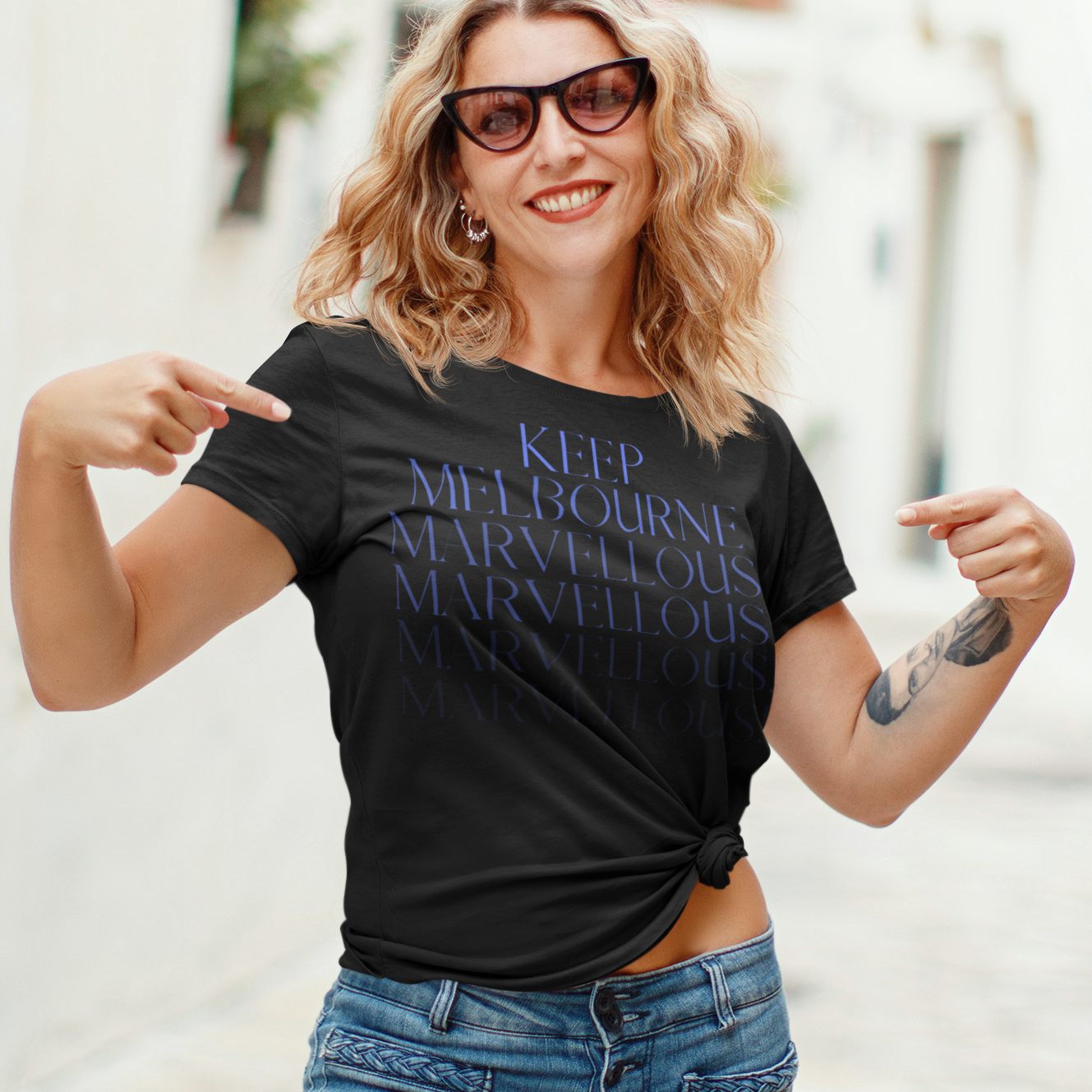 Melbourne To Infinity Cotton T-shirt Brand Women's