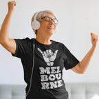 Women's T-shirt "Melbourne Shaka" Rock On Funny Hand Sign