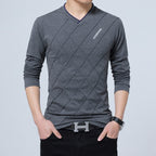 Men's Diamond Brand V-Neck Long-Sleeve T-Shirt
