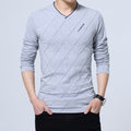 Men's Diamond Brand V-Neck Long-Sleeve T-Shirt