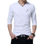 Men's Diamond Brand V-Neck Long-Sleeve T-Shirt