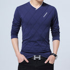 Men's Diamond Brand V-Neck Long-Sleeve T-Shirt