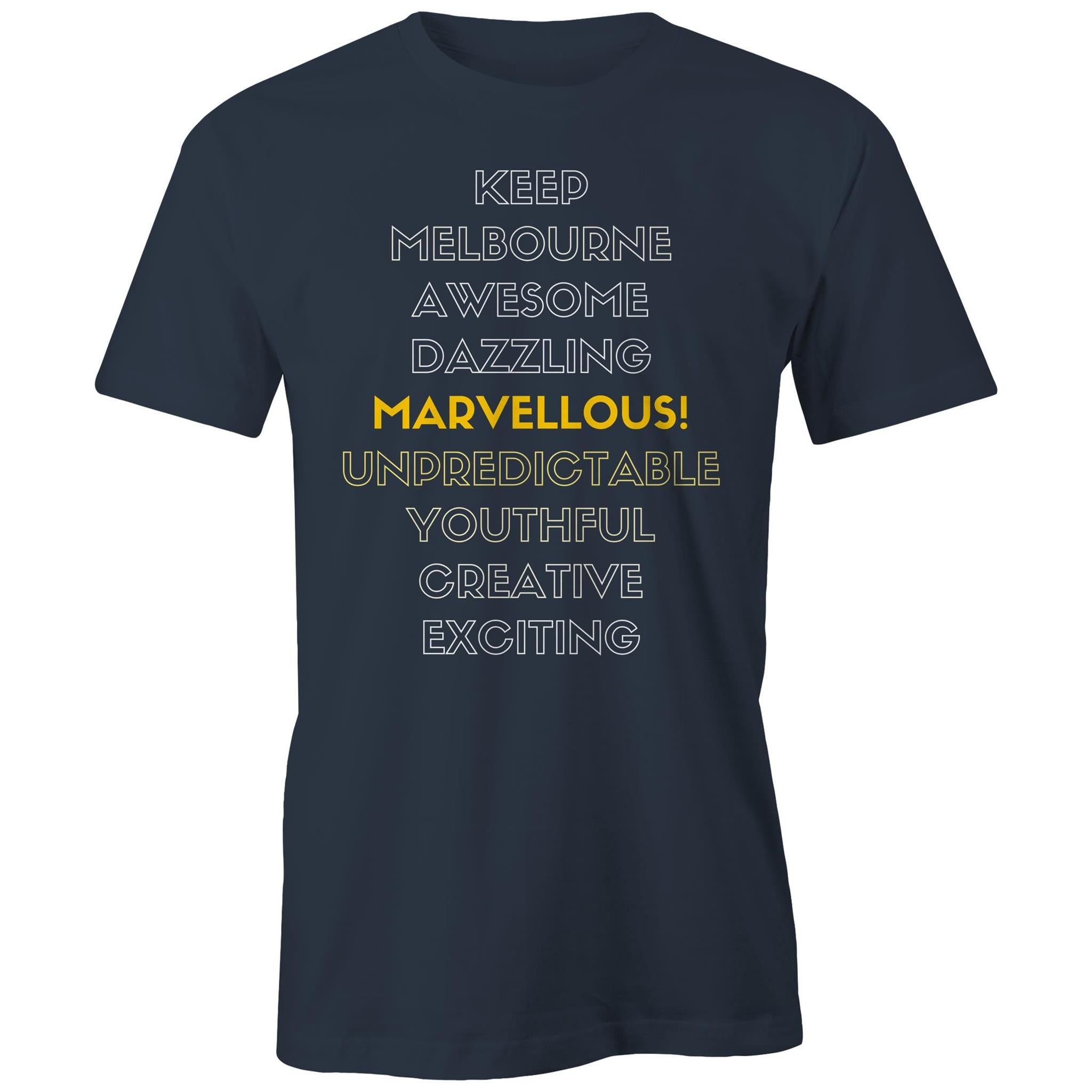 Men's Melbourne Marvellous T-shirt Urban Art Streetwear Graphic Design