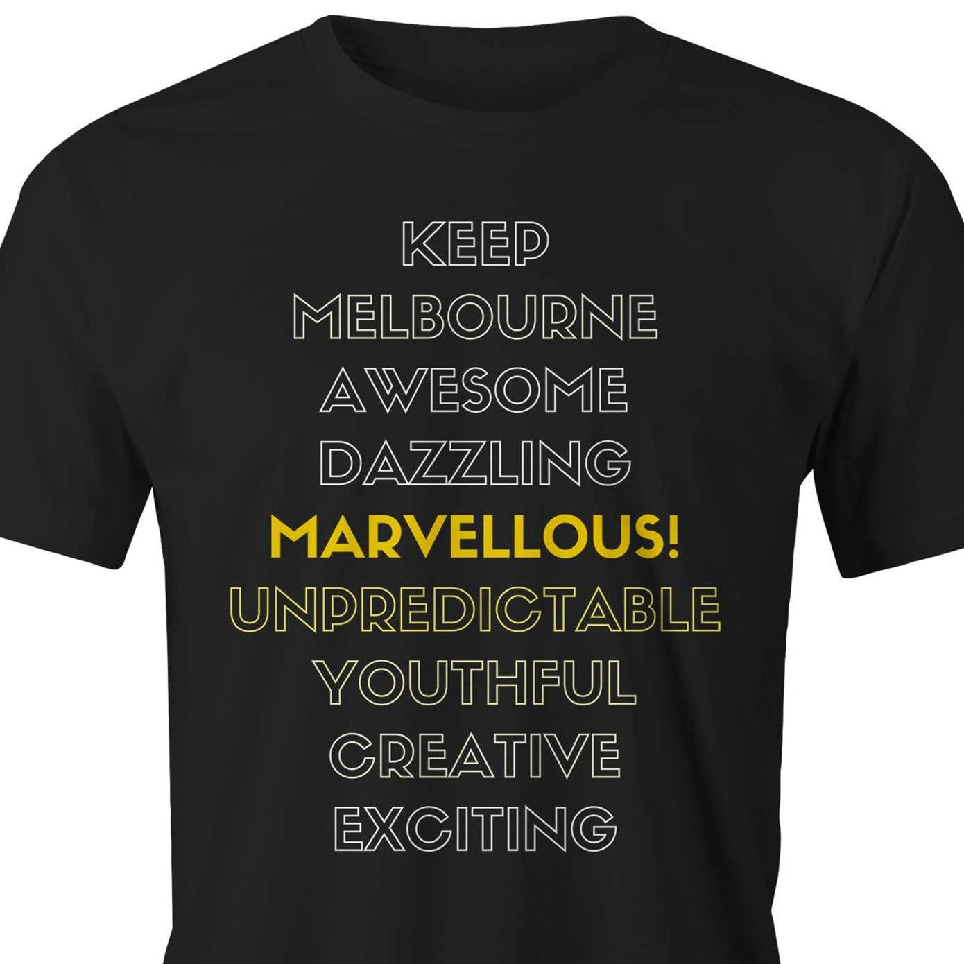 Men's Melbourne Marvellous T-shirt Urban Art Streetwear Graphic Design
