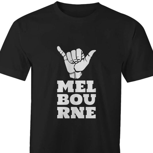 Men's Rock On "Melbourne Shaka" Hand Gesture T-shirt Plus Sizes-Keep Melbourne Marvellous Official Store