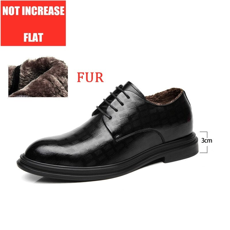 Business Dress Formal Men's Shoes Elevator Heightening Instantly Boost Tall Height 3cm / 8cm