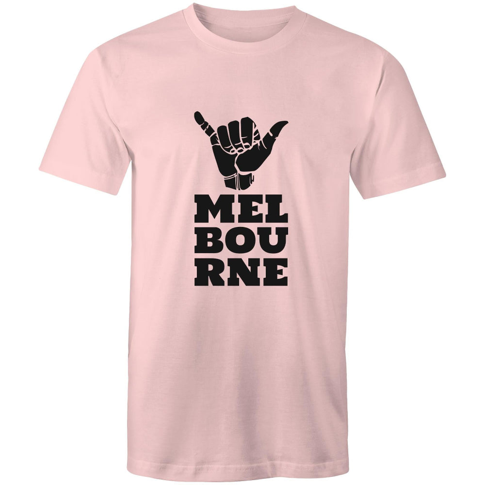 Men's Rock On "Melbourne Shaka" Funny T-shirt Heavyweight Oversize Plus Sizes