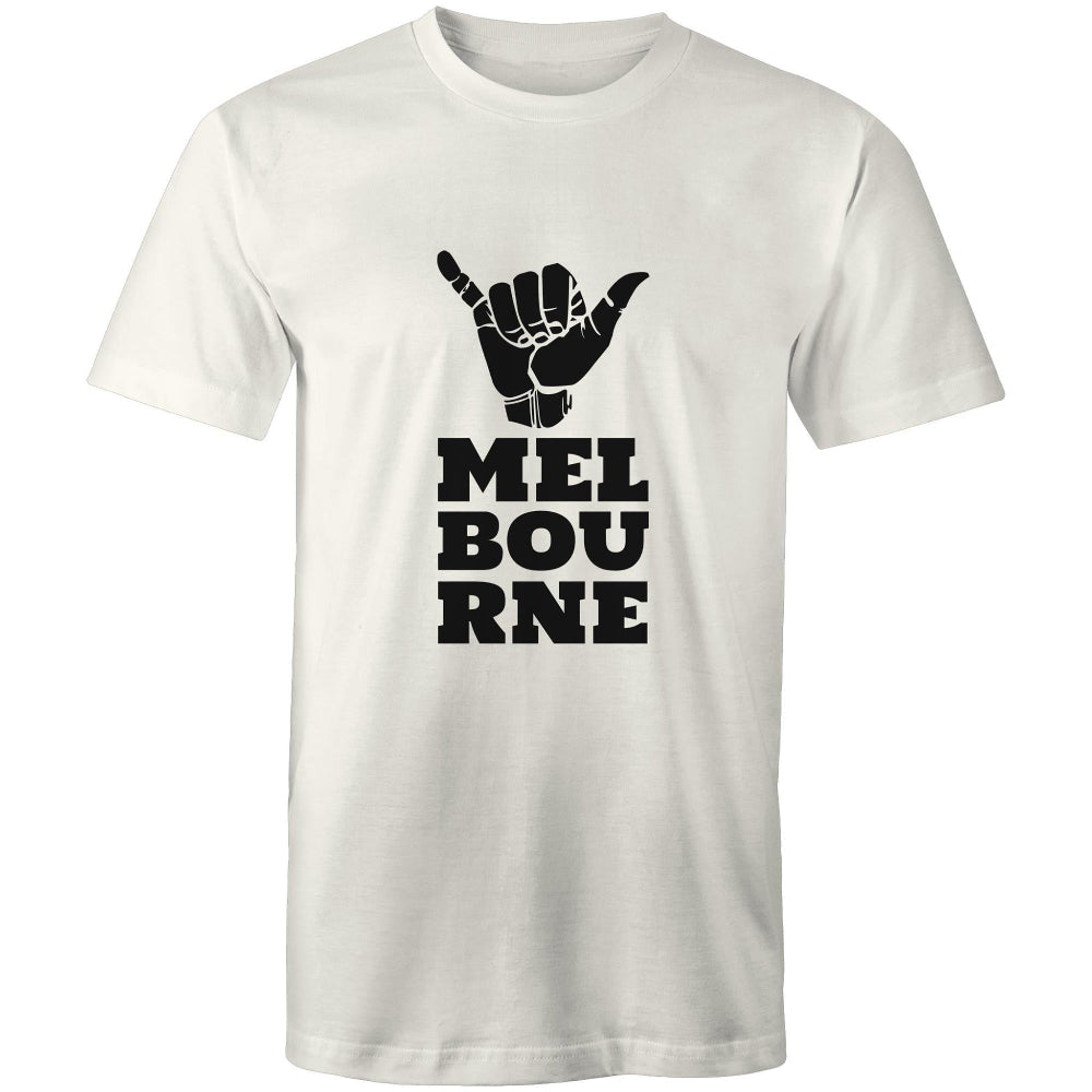 Men's Rock On "Melbourne Shaka" Funny T-shirt Heavyweight Oversize Plus Sizes