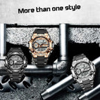 Dual Display Watch 50m Water Resistant With Stopwatch