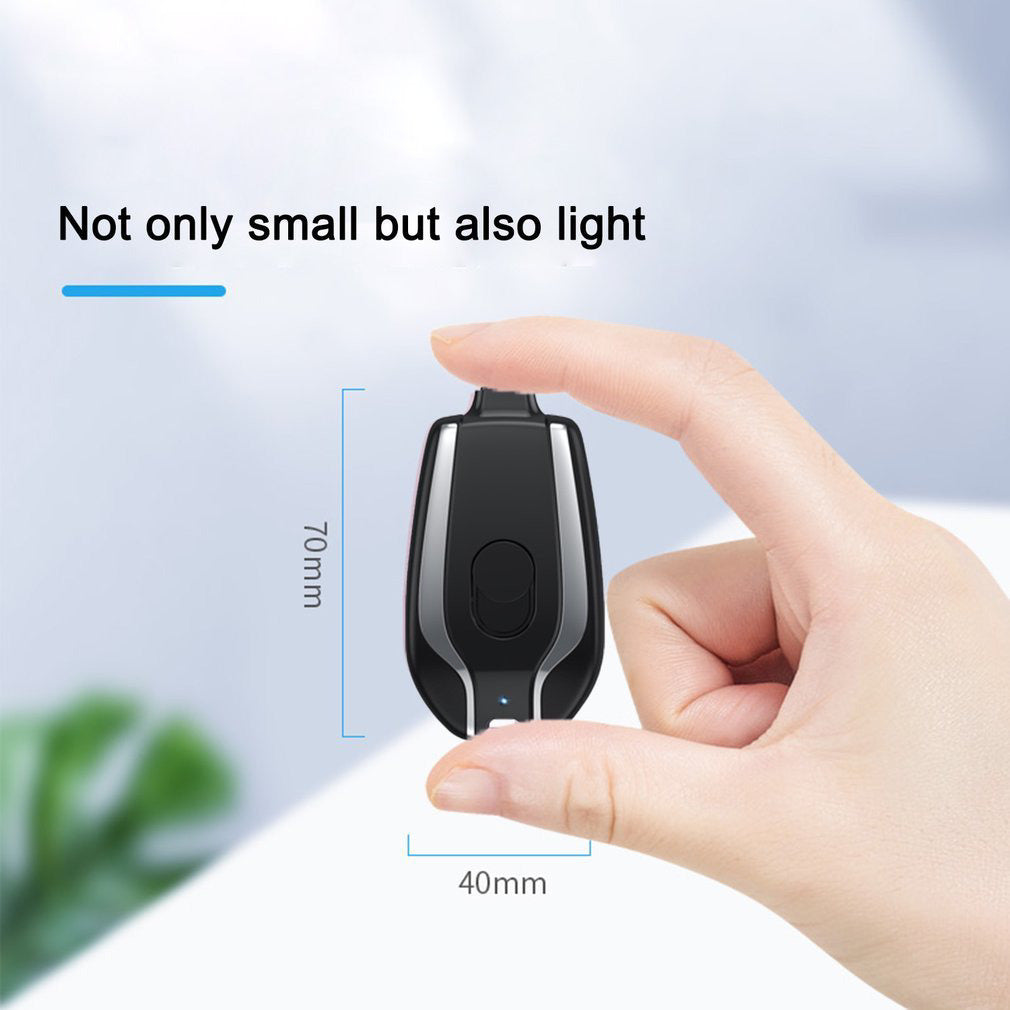 Fast Charging Mini Keychain Charger Powerbank Backup Battery 1500mAh