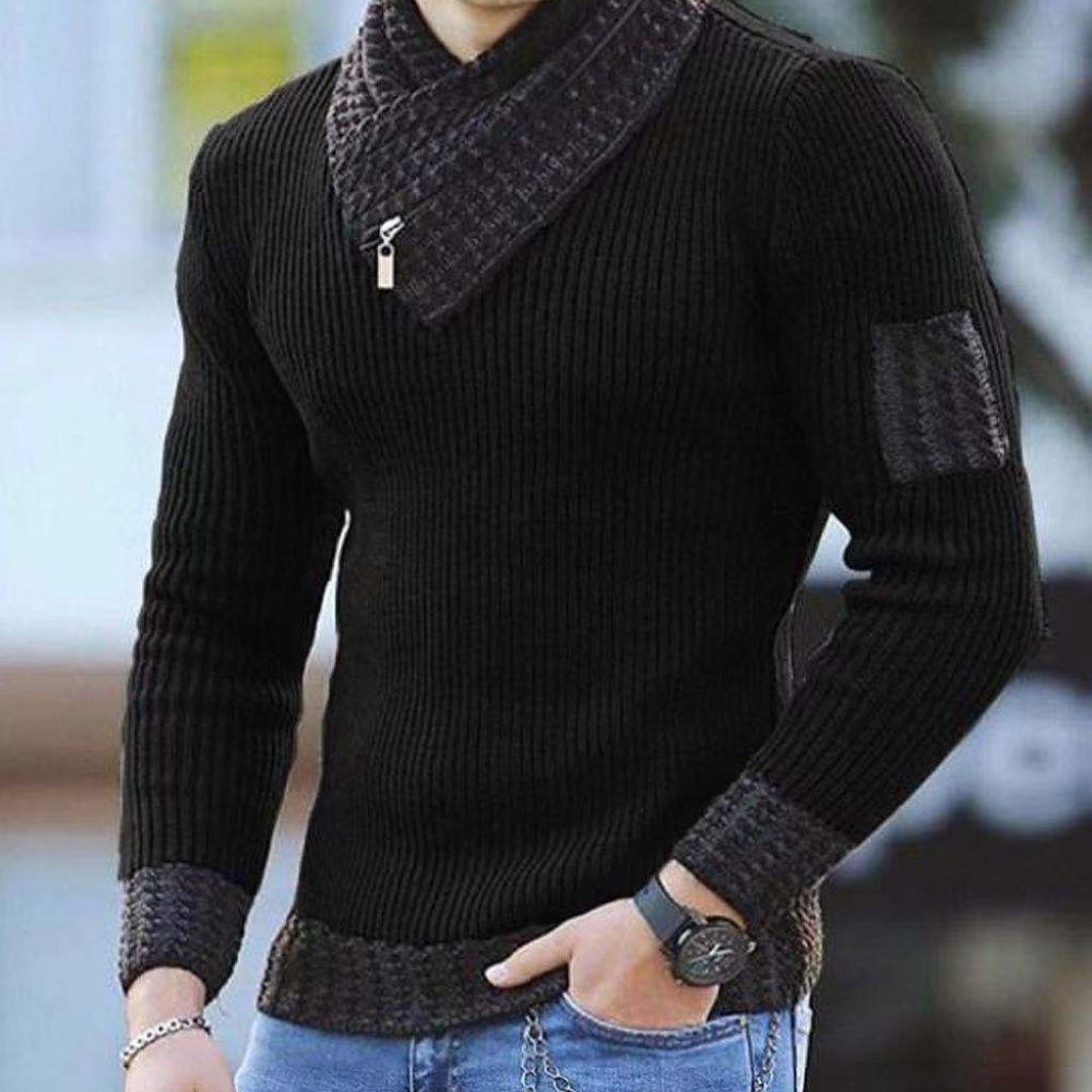 Men's Jumper Hollywood Style Wool Turtleneck Pullover Sweater