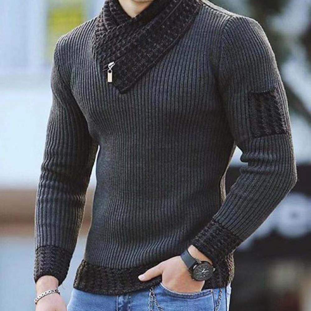 Men's Movie Star Jumper Wool Turtleneck Pullover Sweater