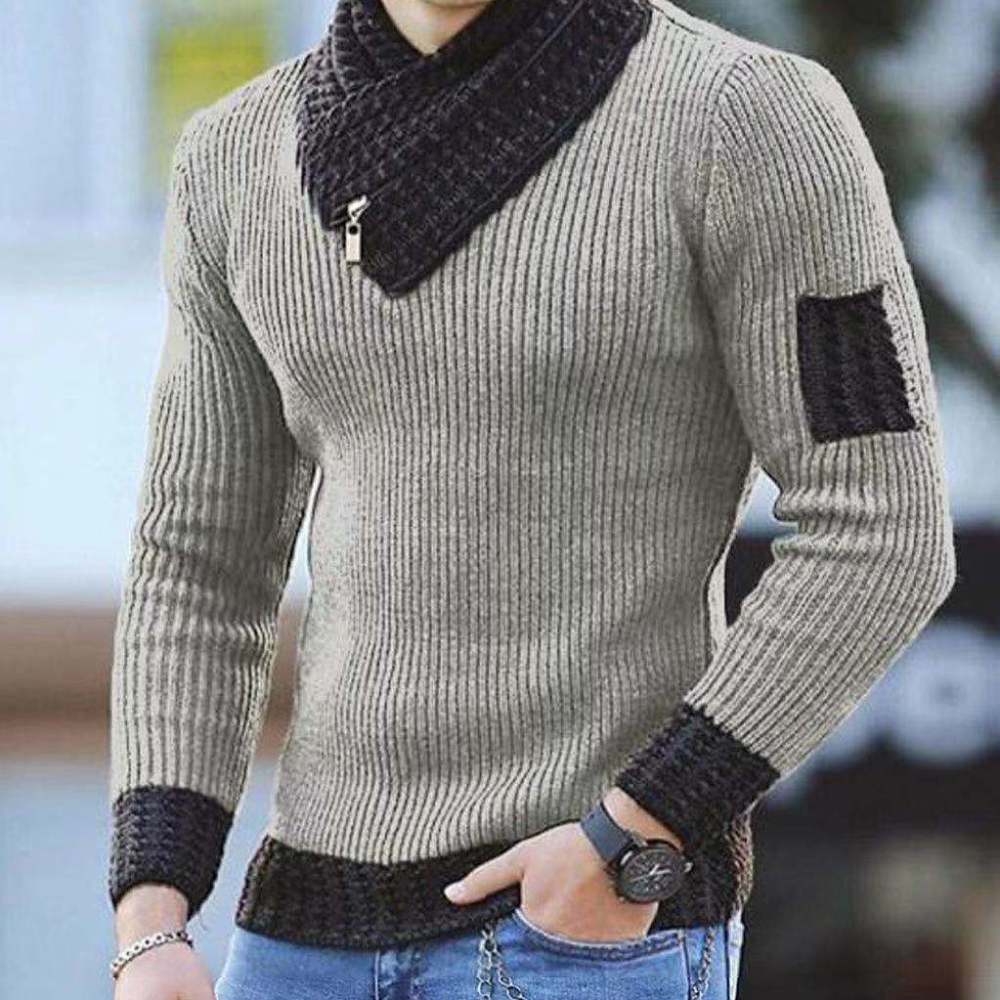 Men's Movie Star Jumper Wool Turtleneck Pullover Sweater