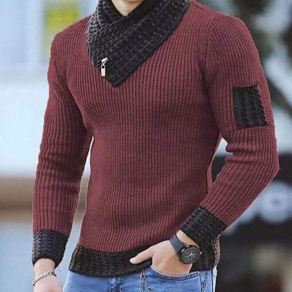 Men's Movie Star Jumper Wool Turtleneck Pullover Sweater