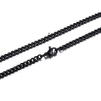 Big Links Necklace Chunky Choker Stainless Steel Cuban-Style Links 3mm to 7mm