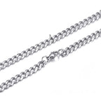 Big Links Necklace Chunky Choker Stainless Steel Cuban-Style Links 3mm to 7mm