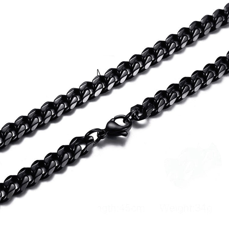 Big Links Necklace Chunky Choker Stainless Steel Cuban-Style Links 3mm to 7mm-Keep Melbourne Marvellous Official Store